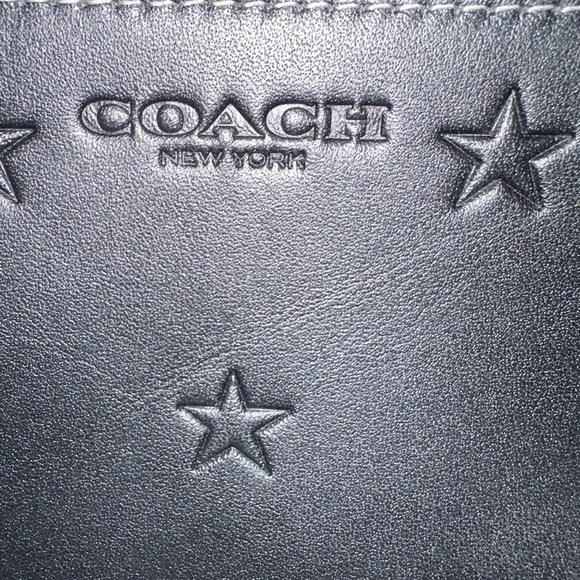 Coach Full size RARE Black Star Embossed Leather - Picture 1 of 16